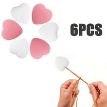6-16pcs Silicone Heart-Shaped Knitting Needle Protectors, Knitting Accessories And Supplies For Beginners, DIY Crafts, Knitting And Crochet Tools, Needle Tip Covers In Lavender Purple, White, Grass Green, Cream, Rose Pink, Turquoise Blue - Multicolor - View 37