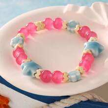 1pc New Colorful Ceramic & Glass Friendship Bracelet, Suitable For Gifts To Classmates