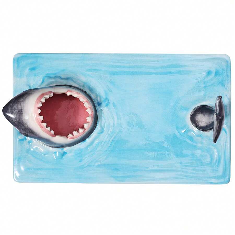 Porcelain Sushi Plates, Rectangular Cheese Trays In The Shape Of Sharks For Table Or Kitchen Decoration