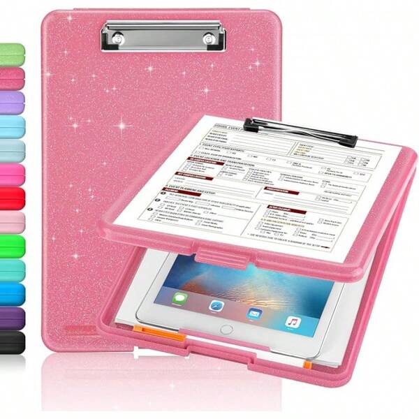 Sooez Clipboard With Storage, Plastic Storage Clipboard With Low Profile Clip, Heavy Duty Nursing Clipboards Foldable, Clipboard Work S, Teacher Must Haves, School Supplies