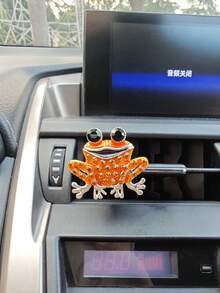 1/3 件可爱水钻青蛙汽车出风口夹香薰扩散器装饰，水钻汽车内饰配件，空气清新剂装饰礼物