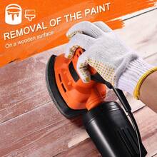 DOVAMAN 130W Detail Sander, 12000 RPM Palm Sander, 12 Sandpapers Included, Efficient Dust Collection System, Ergonomic Hand Sander For Wood & Metal - UK Plug(220-240V) - View 8