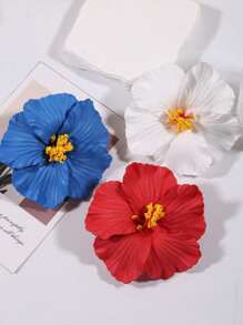3 pièces, épingles à cheveux élégantes et minimalistes à fleurs d'hibiscus hawaïennes, convenant pour un port quotidien, décontracté, en soirée, pour le travail, les vacances, assorties à la tenue. Accessoires capillaires, pinces à cheveux, pinces barettes