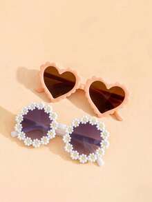 2pcs Fashionable Sunglasses - Suitable For Outdoor, Photography, Travel - Multicolor - View 6