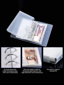 100 Pocket Currency Photo Albums, Portable Banknote Holders, USD Banknote Storage Book, For Storing Banknotes, Cash Storage, Used For Banknote Files, Bills, Transaction Cards, Stamps Collection Items, Storing Photos, Photo Storage Book, As Halloween, Birthday, Christmas Gifts