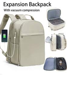 Vacuum Travel Backpack For Women Men, Airback Personal Item Carry On Backpacks Flight Approved Personal Item Travel For Men, Laptop Waterproof Work Compression Bags Casual Daypack Bag Essentials With Wet And Dry Separation Bag, More Than Ordinary Backpack A Can Of Compressed Air Pockets - 45*20*36cm - View 16