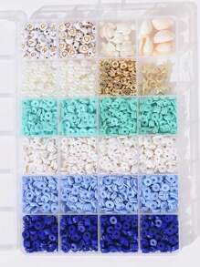 1 Set Ocean Summer Vacation Style Friendship Charm Bracelet Making Kit Clay Beads Set For Jewelry Bracelet Necklace Earring Making Diy Craft