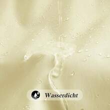 Shower Curtain, Beige, Textile Polyester Fabric Bathroom Curtain, Waterproof Washable Shower Curtain, Suitable For Bathtubs, Anti-Mold, Quick-Drying, With 12 Hooks - Beige - View 2