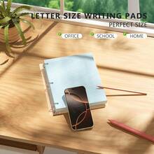 White Loose Leaf Paper 130 Sheets Filler Paper 8 * 10.5 College Ruled 3-Hole Punched 3-Ring Binders Notebook Lined 8 X 10.5 - 藍色 2 件裝 - 查看 7