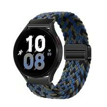 1pc 20mm Magnetic Woven Watch Band, Compatible With Samsung Galaxy Watch 7/6/5 Pro/4/6 Classic/Active 2 47mm/46mm/45mm/44mm/43mm/42mm/40mm; Suitable For Quick Release Replacement Strap For HW Watch GT3/2 42mm/GT 3 Pro/GT Cyber Watch; Magnetic Clasp Nylon Elastic Wristband For Garmin Vivoactive 5/3/Vivomove3/Forerunner 245/645/Venu/Venu 2 Plus/Venu Sq/Active 5/Amazfit Bip 3/Bip 3 Pro/GTS 3 2/Pop/Pop Pro/BIP/BIP Lite Smartwatches - 20mm - View 42