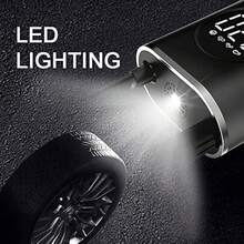 Tire Inflator Portable Air Compressor - Auto Air Pump For Car Tires, Digital Tire Pressure Gauge With Inflator, Cordless Rechargeable Tire Inflator With LED Light For Car, Motorcycle, Bike, Ball - Multicolor - View 8