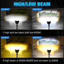 S&D Bóng đèn pha xe máy H6 BA20D LED H4 Led Moto CSP 30000LM Đèn rọi 12V Phụ kiện xe máy Đèn Hi Lo Đèn sương mù Trắng Vàng - Nhiều màu - Xem 4