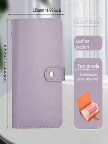 1 Banknote Storage Book. Made Of PU Material, Can Hold Banknotes, With Banknote Photos, Stamps, Bank Card Storage Book 1A6 Large Capacity Cash Storage Notebook. Comes With 50pcs Interior Best Gifts Birthday Graduation - Nhiều màu - Xem 6