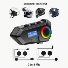 Motorcycle Helmet Headphones With HiFi Sound, CVC Noise Reduction Function, Helmet Speaker With Microphone, Easy To Use With Golfers, IPX65 Waterproof, Equipped With Voice Assistant And FM Radio Function