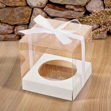 12pcs Foldable Transparent Plastic Gift Boxes, Suitable For Christmas Gifts, Christmas Decorations, Wedding Decorations, Party Favors, Birthday Decorations, And Gift Displays