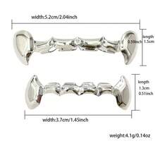 万圣节时尚闪亮尖牙嘻哈说唱牙齿饰品