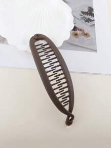1 Stück/2 Stücke matter einfarbiger Fischgräten-Haarclip, elegante senkrechte Pferdeschwanz-Banana-Clips, schlichte legere PP (Polypropylen) Pferdeschwanz-Clips für den Alltag/die Fahrt zur Arbeit, Haarpflege