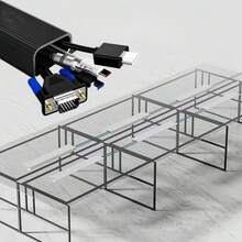 1 件装电线整理器托盘、游戏桌电缆管理整理器、电缆固定器、电线管道、隐藏式电缆布线、桌下电缆整理器、电线隐藏器、电缆槽、桌面电缆托盘