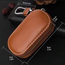 Funda lisa y sencilla para llave de coche unisex, bolsa para llaves de negocios, protector de llave con control remoto, estuche para llave con logotipo de coche - Multicolor - Ver 7