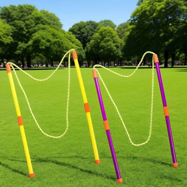 2pcs Yellow & Purple Bubble Wands With Detachable Dual Handles, Bubble Making Prop For Bubble Blowing Show