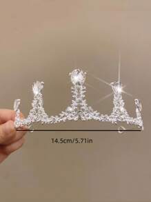 1pc Fashionable Crown Headband, Suitable For Performance And Birthday Occasions