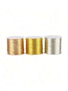 100M/Roll Gold Silver Color Metal Wire,High-Quality Stainless Steel Jewelry Wire,Non-Fading, Non-Rusting, High-Color Fastness, Durable, For Bracelet Necklace DIY Colorfast Beading Wire,Jewelry Cord,String Handcraft Making