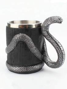 1 Peça Caneca com Design de Cobra em Resina com Revestimento de Aço Inoxidável 304, Copo Portátil Poderoso de Uso Doméstico Único, Copo de Água Personalizado
