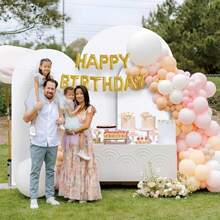 Arch Backdrop, 6ft, 6.6ft, 7.2ft Wedding Arch Cover 2 Sided Spandex Fitted Fabric Arch Backdrop Dome Arch Backdrop Fabric For Birthday Party Wedding Arch Stand Decoration - White (Stand Not Included, Fabric Backdrop Only)