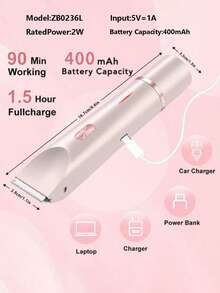 2-In-1 Female Wet And Dry Dual Use Shaver, Female Electric Shaver, Whole Body, Legs, Underarm, Double Headed Shaver, Gift - Multicolor - View 2