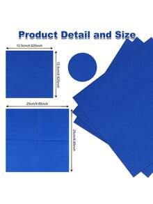 20/40/60/Bộ Khăn Ăn Tiệc Gentleman Blue, Khăn Giấy Mềm 2 Lớp, Kích Thước Khi Mở Ra 25cm*25cm, Thích Hợp Cho: Đám Cưới, Tiệc Trà, Trang Trí Tiệc Sinh Nhật, Trang Trí Tiệc, Đồ Dùng Tiệc Tùng, Trang Trí Ngày Lễ, Đồ Dùng Ngày Lễ - Xanh đậm - Xem 3