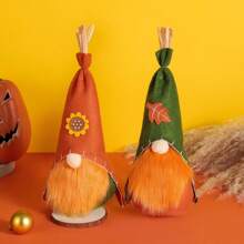 秋季侏儒秋季装饰向日葵侏儒鲁道夫无面侏儒娃娃感恩节装饰圣诞节用品、客厅装饰、办公室装饰、书桌装饰家居装饰万圣节装饰秋季装饰 - 彩色 - 查看 1