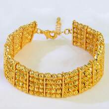 Dubai Multi Layer Gold Beads Bracelet 21k Gold Plated Arabian Islamic Religious Bangles Women Wedding Party Jewelry - Beads Bracelet - View 11