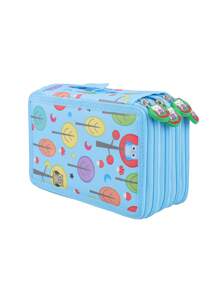 1 Stück faltbare Tierförmige Federmappe, Eule Muster Stiftebox, Mehrstöckiger Stifthalter mit Loch für Künstler, Studenten, Schreibtisch-Organizer Zubehör, Federmappe, Schultasche