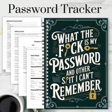 Cuaderno espiral con contraseña interesante, libro de almacenamiento de contraseñas: nunca talla grande volverás a perder tus contraseñas, diario de recuperación de contraseñas, para inicios de sesión en Internet y computadora, registro de sitios web, nombre de usuario, contraseña, almacenamiento de contraseñas en el hogar u oficina, artículos de oficina