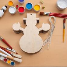 Rebanadas de madera decorativas con grafitis pintados a mano por estudiantes, diseñados según la Navidad, adornos creativos para fiestas, pequeños adornos de madera, útiles escolares, de vuelta a la escuela