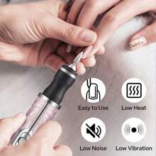 Electric Nail Drill, USB Rechargeable - Electric Nail Drill, For Acrylic Nail Kits, Portable Wireless Electric Nail File Polishing Tool Manicure Pedicure Set, With 11pcs Nail Drill Bits + 6pcs Sanding Bands, Suitable For Home Salon, Quick Tool For Nail Grooming