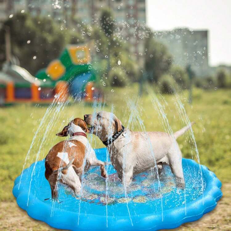 1 pieza Alfombra rociadora de agua/Aspersor de césped para exteriores, diversión interactiva para adultos y niños, juguete de enfriamiento de verano - multicolor - Añade 2