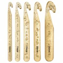 [5 Size Crochet Hook Set] 12mm/15mm/18mm/20mm/25mm Size Crystal Lightweight Plastic Crochet Hook Set For Crochet And Knitting, With Storage Bag And Accessories, Beginner Crochet Kit, Crochet Supplies - Multicolor - View 13