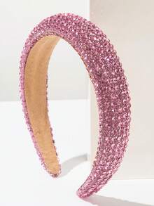 Thick Sponge Korean-Style Headband With Sizeable Rhinestone And Faux Pearl Decor, Suitable For Women And Women's Everyday Outings, Multi-Functional Hair Accessory For Washing Face Or Styling Hair , Hairband, Hair Hoop Headbands Head Accessories Beauty Home Hair Accessories - Multicolor - View 35
