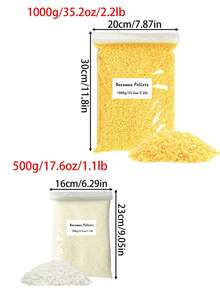 500g/1000g Beeswax Pellets - Multi-Filtered Wax, Suitable For DIY And Candle Making - Ideal As Gifts And Home Decor (Yellow/White Available), Mother's Day Gift, Gift For Women - Multicolor - View 2