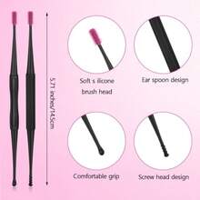 WJL06QGrips Ear Wax RemovalSpiral Ear Wax Removal Tool 6PCS Reusable Earwax Removal Kit Safe Ear Cleaner Ear Picker Flexible Double Sided Head Ear Wax Removal Kits For Olders Adultm1 - 如圖 - 查看 2