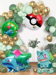 pokemon Pokemon Pikachu Arch Balloon Theme Set, Birthday Theme Balloon Set, Party Event Decoration, Wedding Birthday Decoration, Wedding Ceremony Decoration, Balloon Chain, Party Supplies, Party Balloons Christmas, Halloween, Festival Supplies, Festival Decorations, Thanksgiving, Back-To-School Season, Autumn And Winter