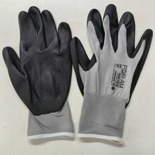 FOUR-AM 防水尼龙手套 15G 微泡丁腈涂层工作手套 家装花园建筑汽车行业友好认证工作手套 由 Oeko-Tex、厨房、浴室、家庭、家居供应商制造