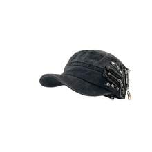 Gorra de béisbol americana de remache retro, estilo plano, de nicho para rostro de persona mayor con cabeza grande