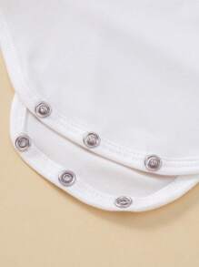 Baby Boy Letter Print Short Sleeve Casual Bodysuit