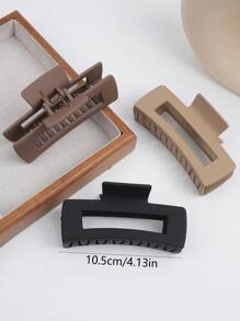 4 Stücke einfache 10,5 cm quadratische Haarklammern für dichtes Haar, matter Haargreifer für Hochsteckfrisuren, Haarstyling-Accessoires