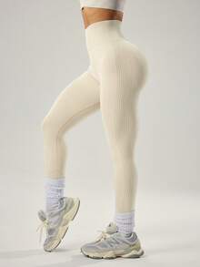 4pcs Women Seamless High Waist High Elastic Yoga Pants, Moisture-Wicking, Versatile Sports And Outdoor Trousers - Multicolor - View 4