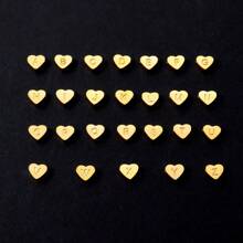 1pc Fashion Stainless Steel Heart Initial Round Eye Pendant Golden Adjustable Chain Bracelets For Women - Yellow Gold - View 4