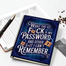 Cuaderno espiral con contraseña interesante, libro de almacenamiento de contraseñas: nunca talla grande volverás a perder tus contraseñas, diario de recuperación de contraseñas, para inicios de sesión en Internet y computadora, registro de sitios web, nombre de usuario, contraseña, almacenamiento de contraseñas en el hogar u oficina, artículos de oficina