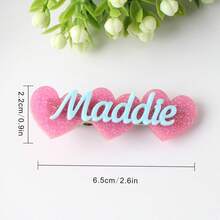 Customized Acrylic Letter Casual Hair Clip, Everyday Personal Name Headpiece Accessory DIY Jewelry Gift For Women And Girls, Layered Acrylic Craft - Multicolor - View 3
